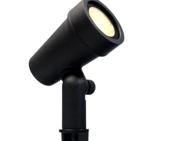 Nisa | prikspot | rechte kap zwart | warmwit | dimbaar | OutdoorPro+ | 12 volt