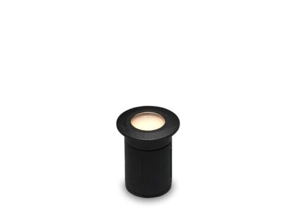 Nodar | grondspot | rond zwart | warmwit | OutdoorPro+ | 12 volt