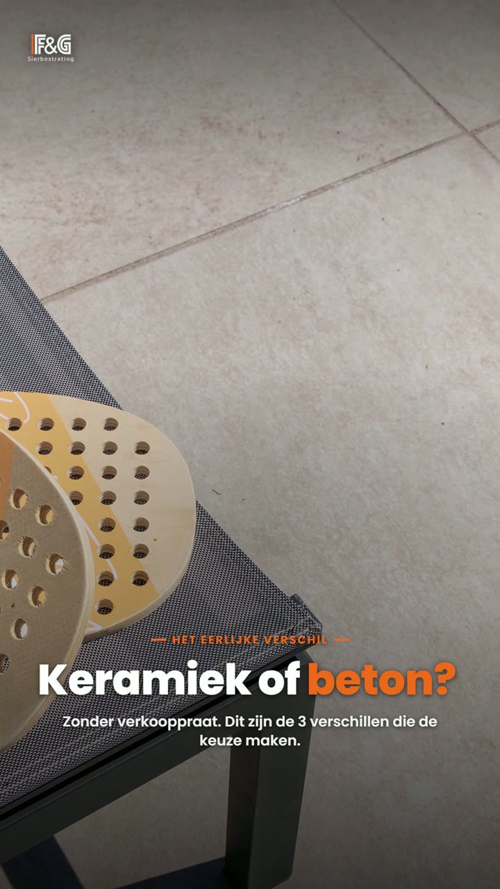 Reel: keramiek naast beton vergeleken